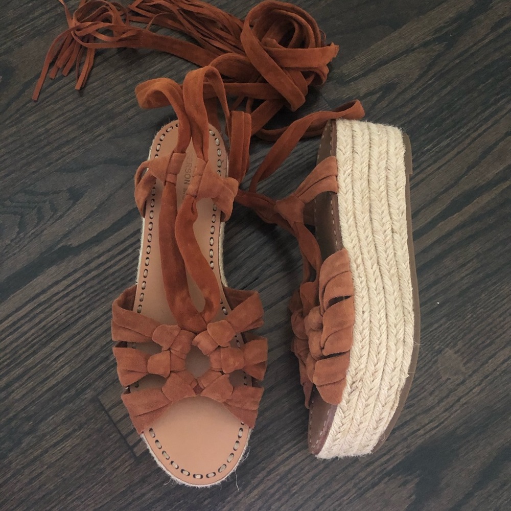 Sigerson Morrison Suede Platform Espadrilles - image 3
